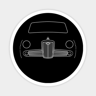 Wolseley 1500 classic 1960s British saloon car white outline graphic Magnet